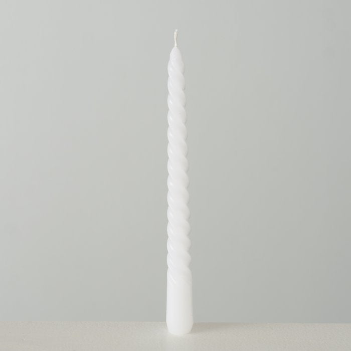 Twist Taper Candle Set - White - Lulu Loves Home - Candles - Taper