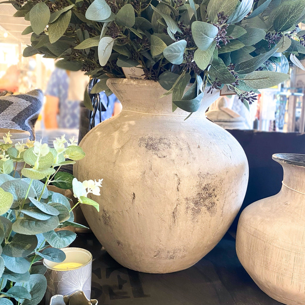 Downton Large Concrete Stone Vase - Lulu Loves Home - Vases
