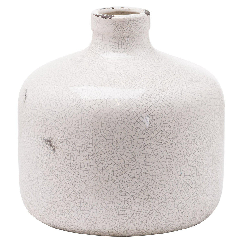 Ivory White Garda Glazed Chive Vase - Lulu Loves Home - Vases