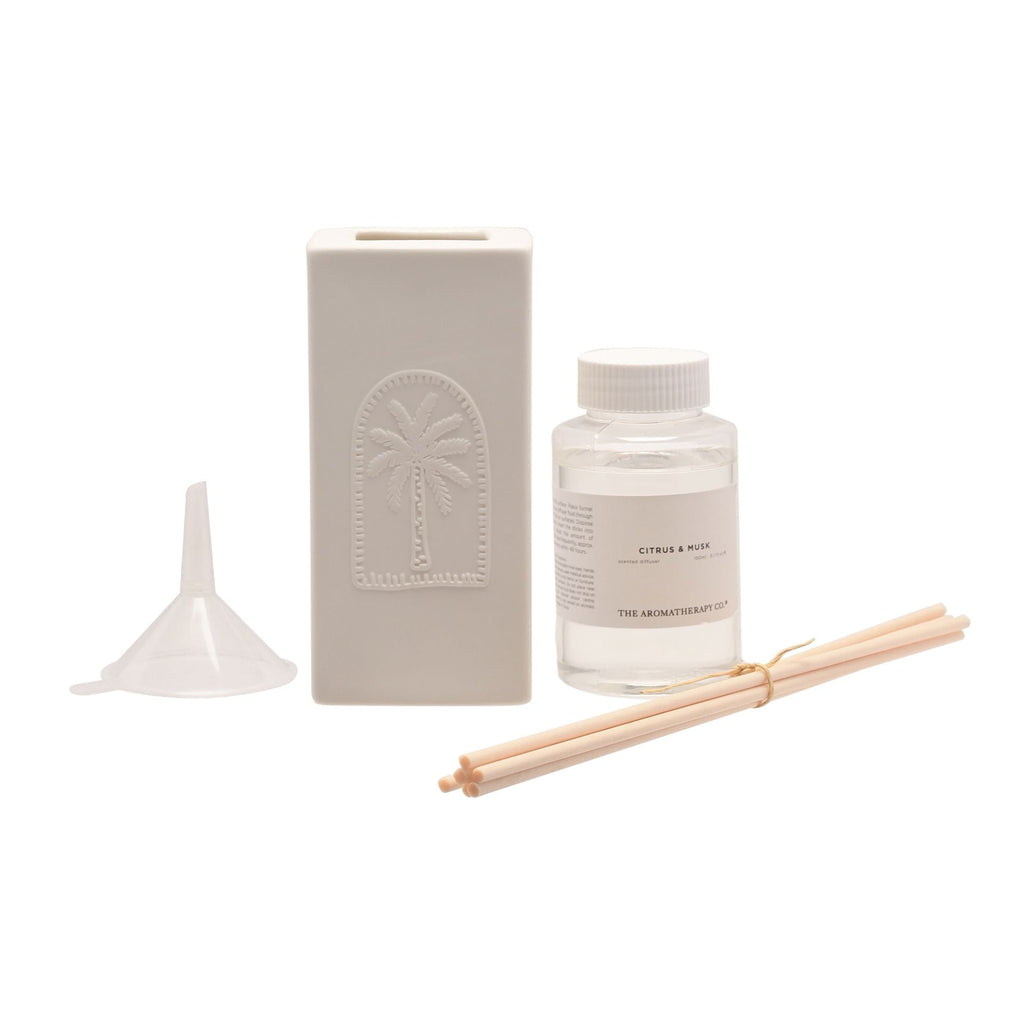 White Boho Sunset and Sand Reed Diffuser - Citrus & Musk - Lulu Loves Home - 