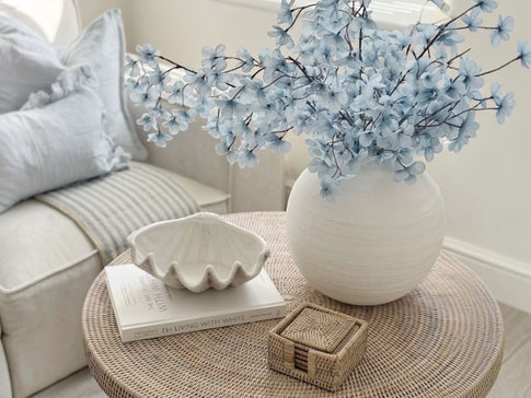 A Summer Home Inspired By Cool Blues & Natural Textures