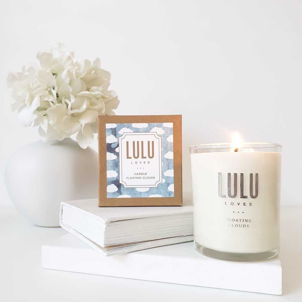 Floating Clouds Luxury Fragranced Soya Glass Jar Candles | Lulu Loves Home