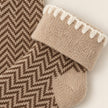 Cosy Cuff Socks - Beige Herringbone