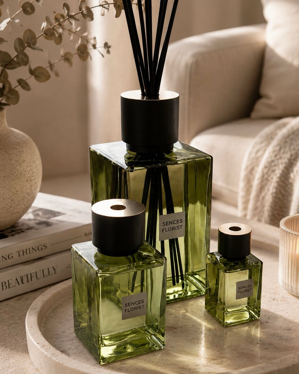 Olive Green Florist Small Reed Diffuser