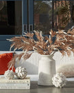 Stone concrete urn vase by Hill Interiors, Darcy design, featuring a classic, rounded shape with a textured finish.