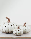 LED Light Up Neutral Pumpkin Ornament