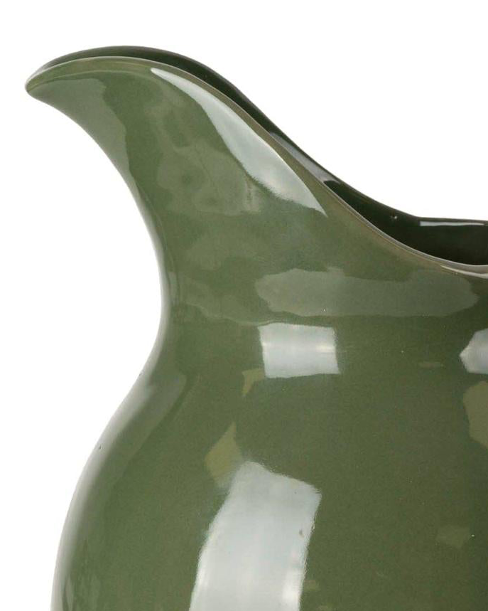 Olive Green Jug Reactive Glaze