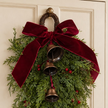 Spruce Hanging Swag with a Burgundy Bow