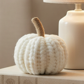 White Knitted Pumpkin