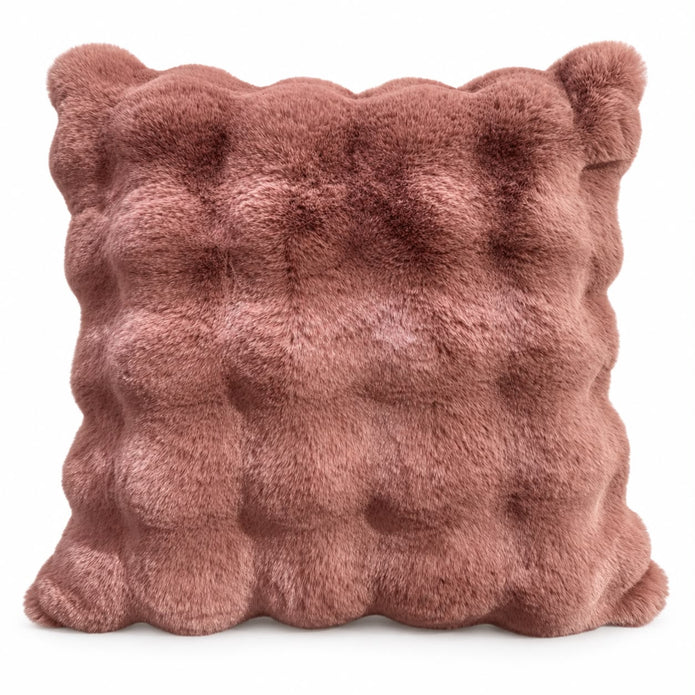 Rosewood Pink Luxury Faux Fur Cushion