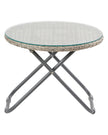 Rattan Snug garden furniture single coffee table by Pacific Lifestyle Ltd, featuring woven rattan design and sturdy surface.