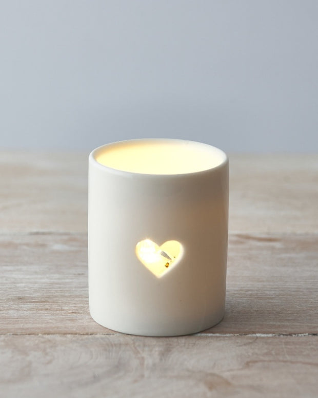 Natural Heart Tealight Candle Holder