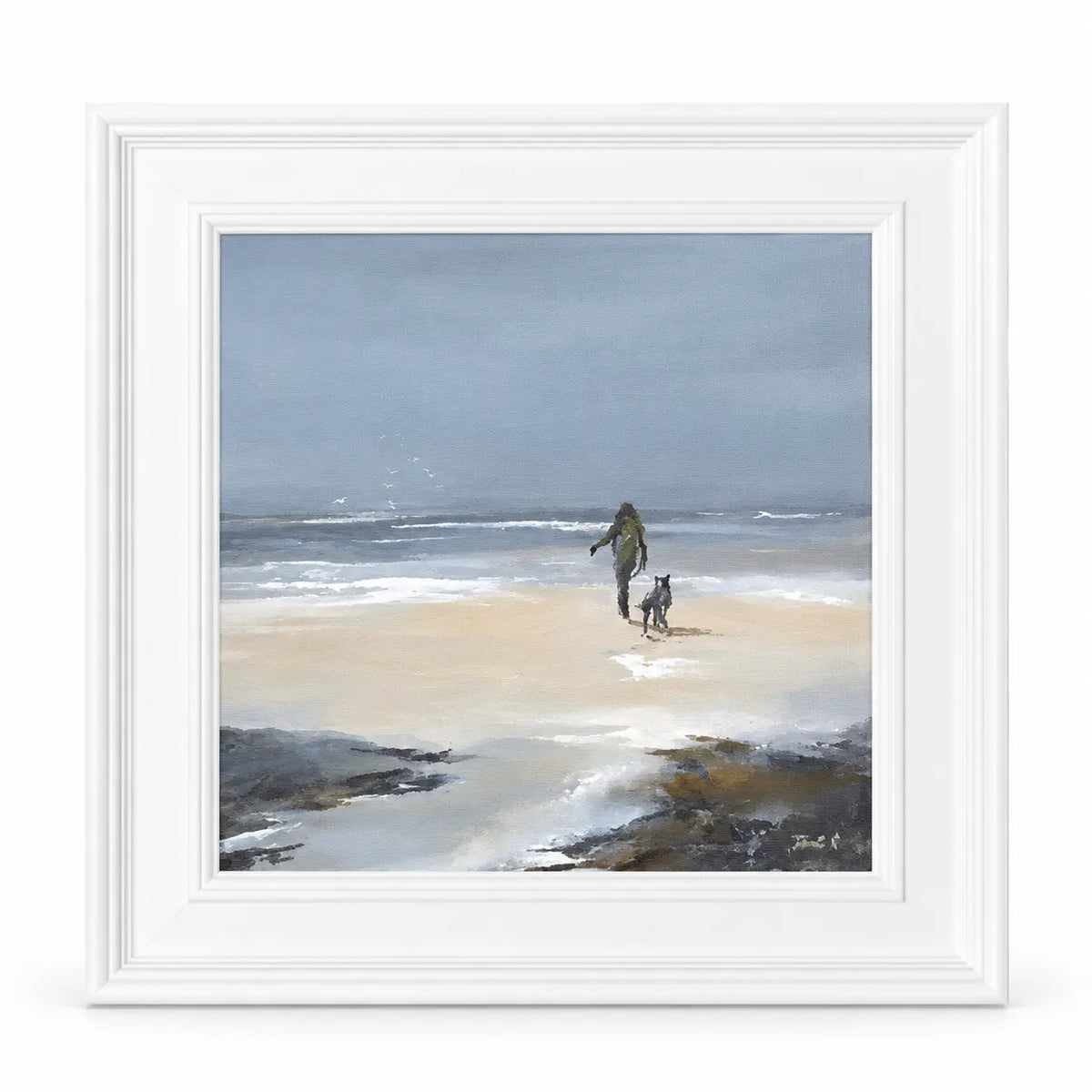 Artko Beach Walk I small framed coastal wall art front view on white