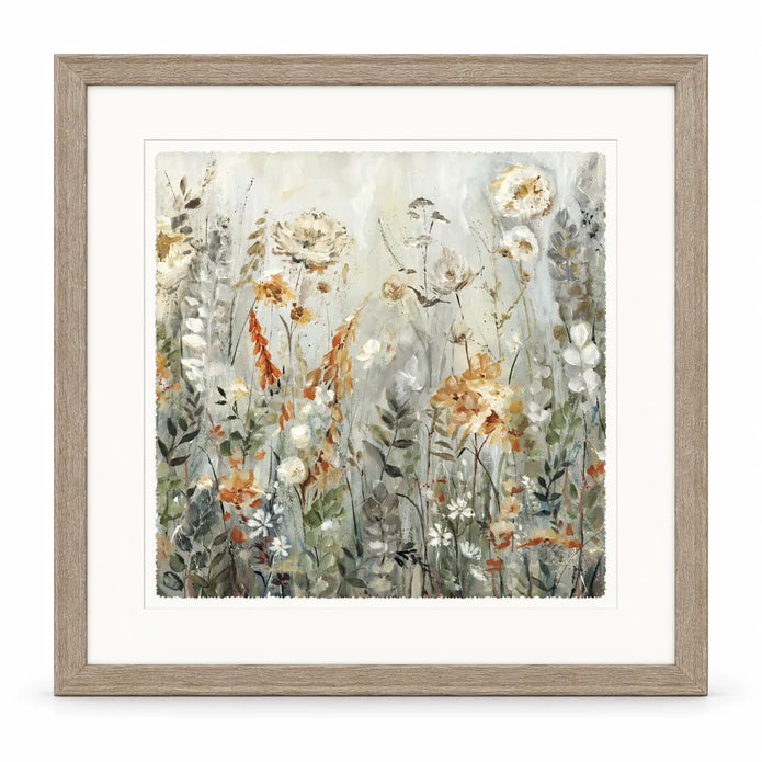 Artko Blossom large framed floral canvas front view on white