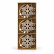 Wooden Snowflake Hanging Decorations - Set of Six