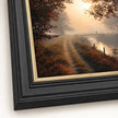 Artko Falling Light II close-up showing charcoal frame, gold trim and textured gel