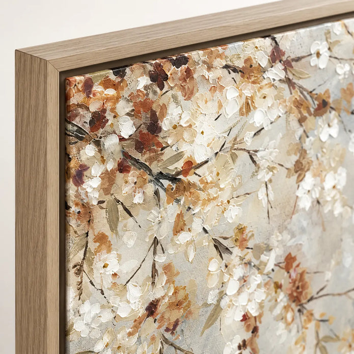 Close-up of the Artko New Beginnings light wood-effect frame and textured gel surface