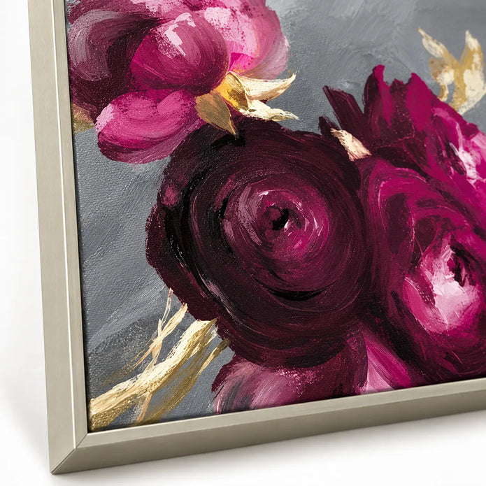 Artko Plum Ranunculus close-up showing slim frame and painterly texture