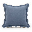 Light blue and white scalloped cushion cover by Starlight Express, soft furnishings, with a decorative scalloped edge and plush fabric.