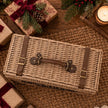 Mistletoe Kisses Medium Rattan Storage Basket