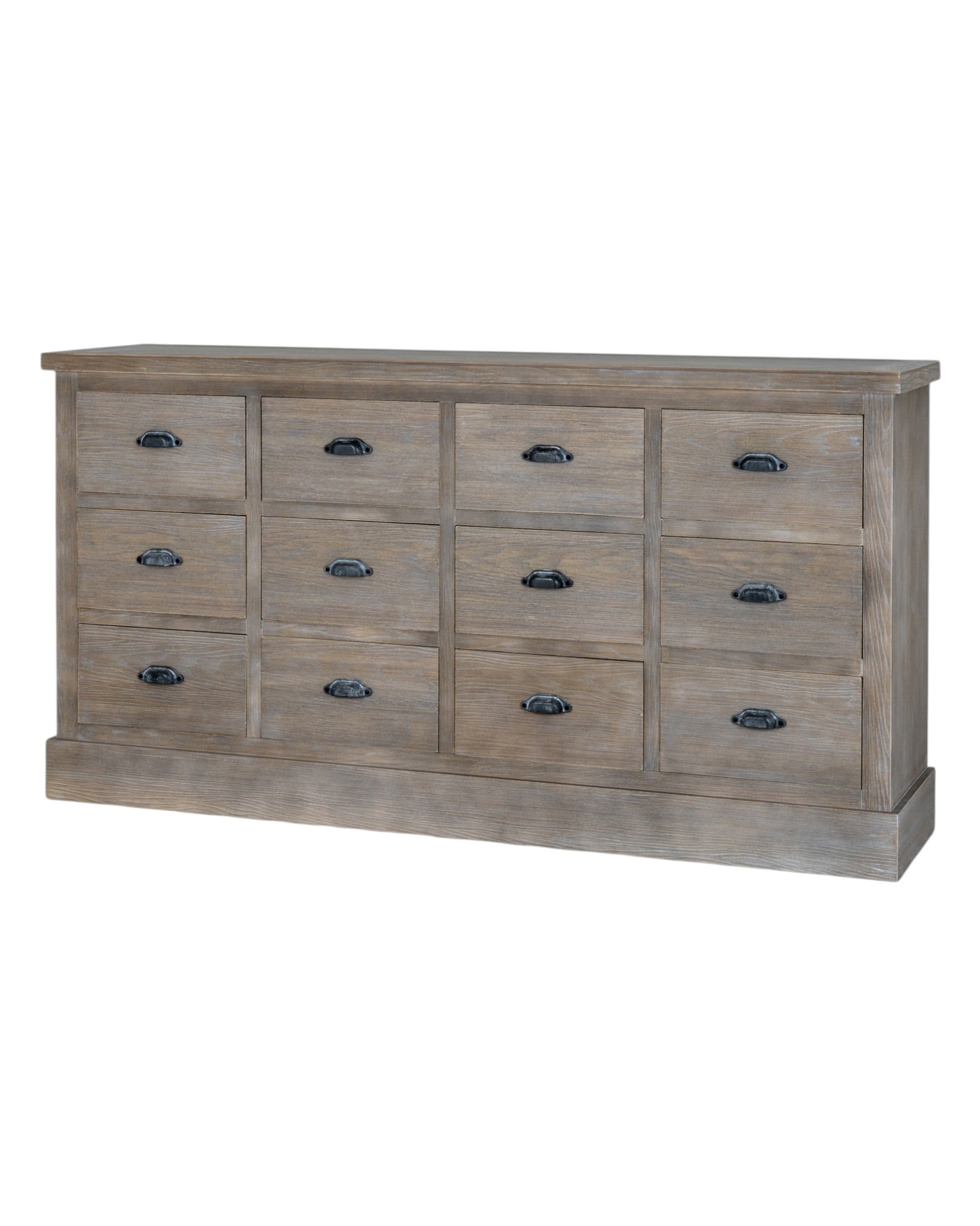 Haldon Collection 12-drawer chest from Hill Interiors, wooden furniture with sleek design and multiple spacious drawers.