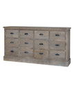 Haldon Collection 12-drawer chest from Hill Interiors, wooden furniture with sleek design and multiple spacious drawers.
