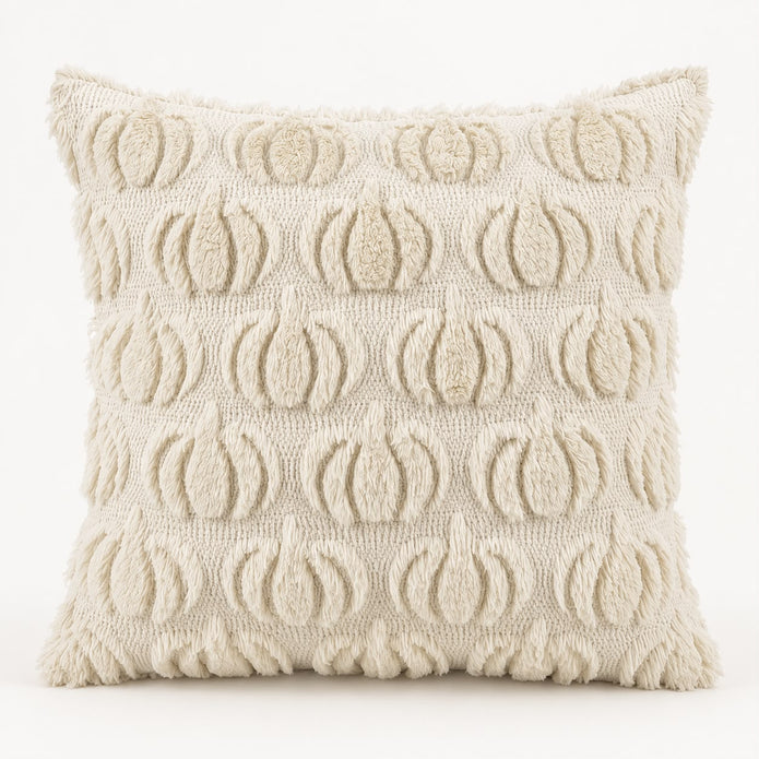 White Fluffy Multi Pumpkin Cushion Cover