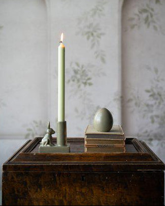 Olive Green Ceramic Decor Eggs - Set of Two