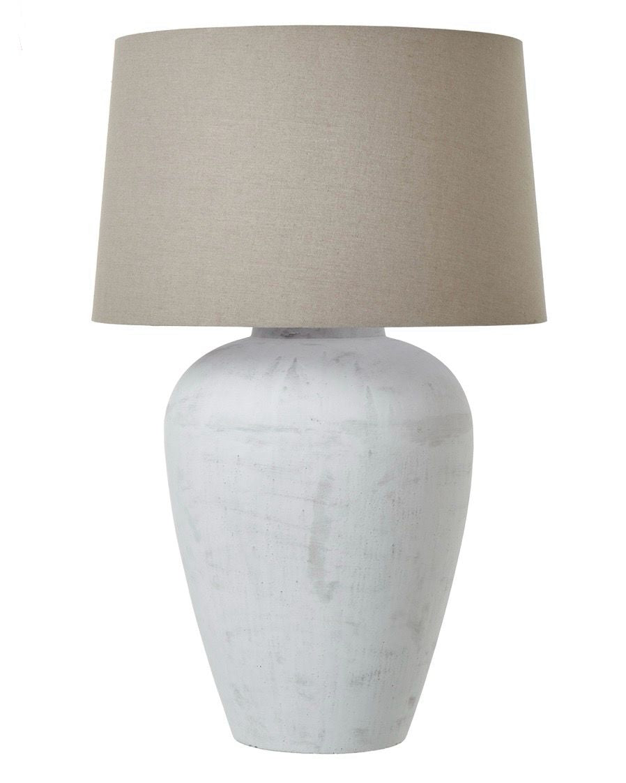 Athena Stone Natural Ribbed Lamp