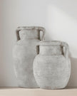 Athena Neutral Stone Amphora Vase by Hill Interiors, elegant ceramic vase with classic amphora shape and neutral stone finish.