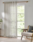 Yard Greige Woven Sheer Voile Curtain Panel - Tab Top