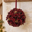 Luxury Hanging Burgundy Berry Ball