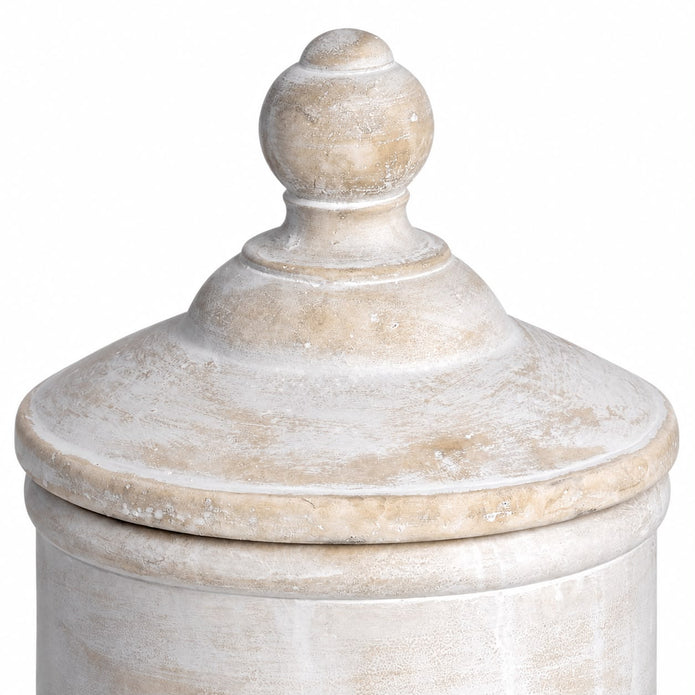 White Stone Storage Jar Canister — product image 5