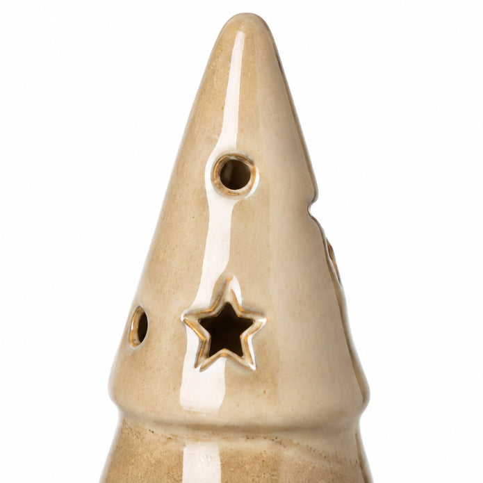 Beige Star Cut Light Up LED Tree
