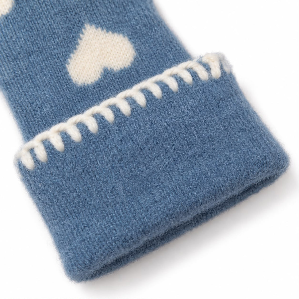 Blue Heart Cuff Cosy Sock