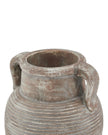 Siena Matt Brown Stone Amphora Vase by Hill Interiors, ceramic vase with classic amphora shape and textured brown finish.