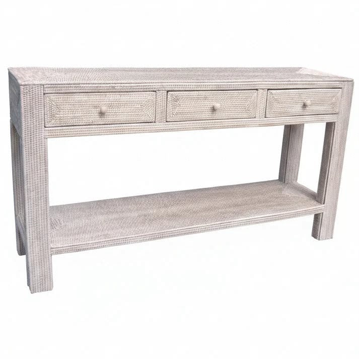 Rattan Large Rectangular Console Table - PRE ORDER MID SEPTEMBER DELIVERY