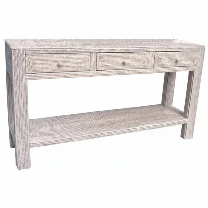 Rattan Large Rectangular Console Table - PRE ORDER MID SEPTEMBER DELIVERY