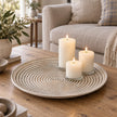 Swirl Effect Wooden Round Tray
