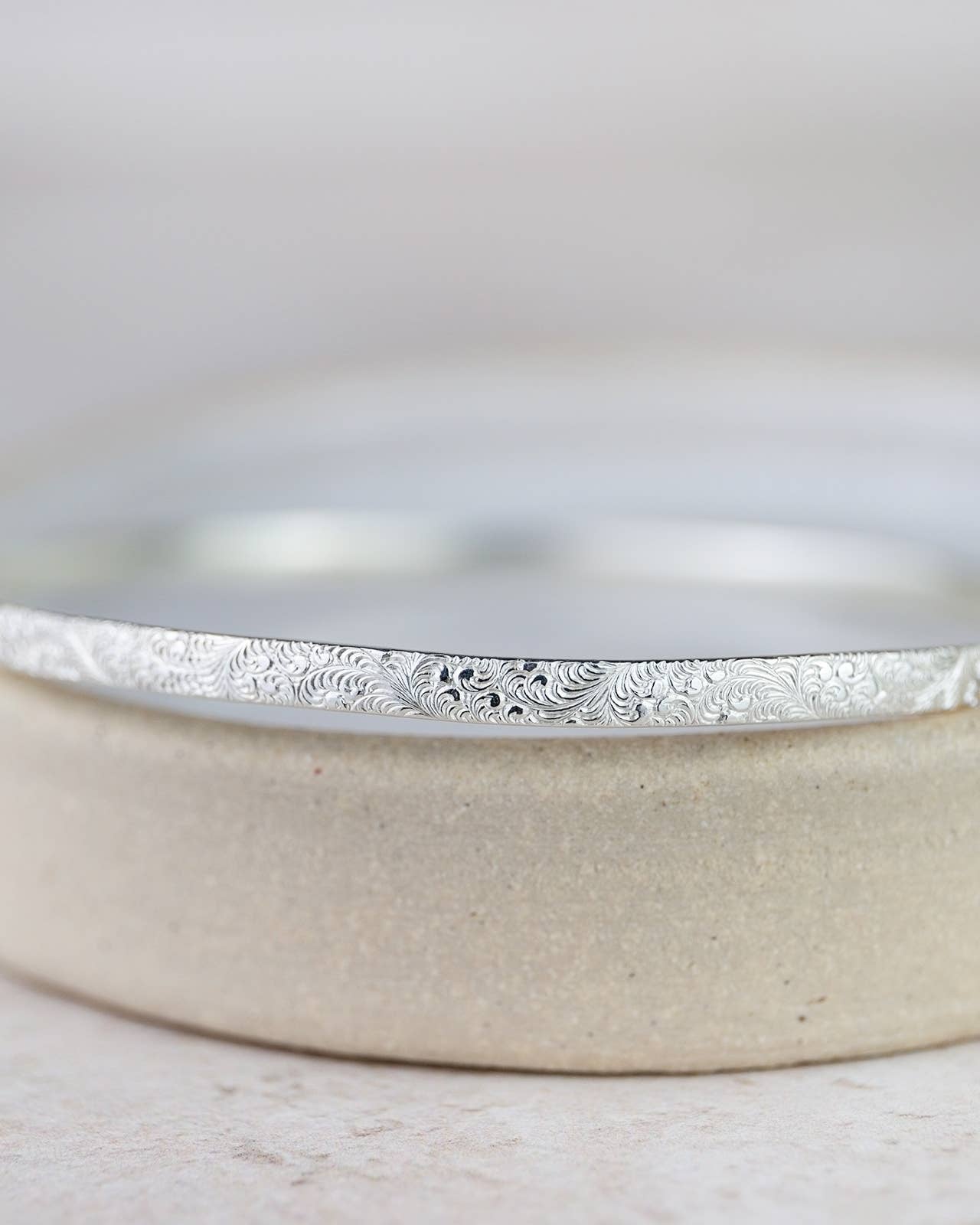 Sterling Silver Lace Bangle Bracelet