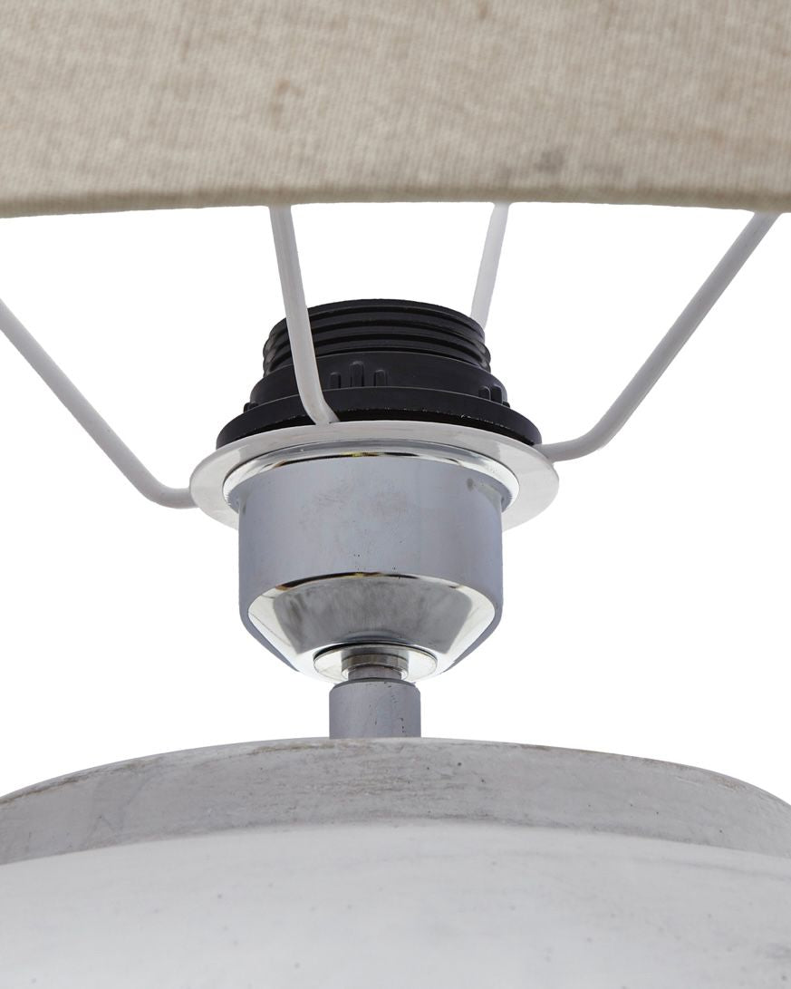 Athena Stone Natural Ribbed Lamp