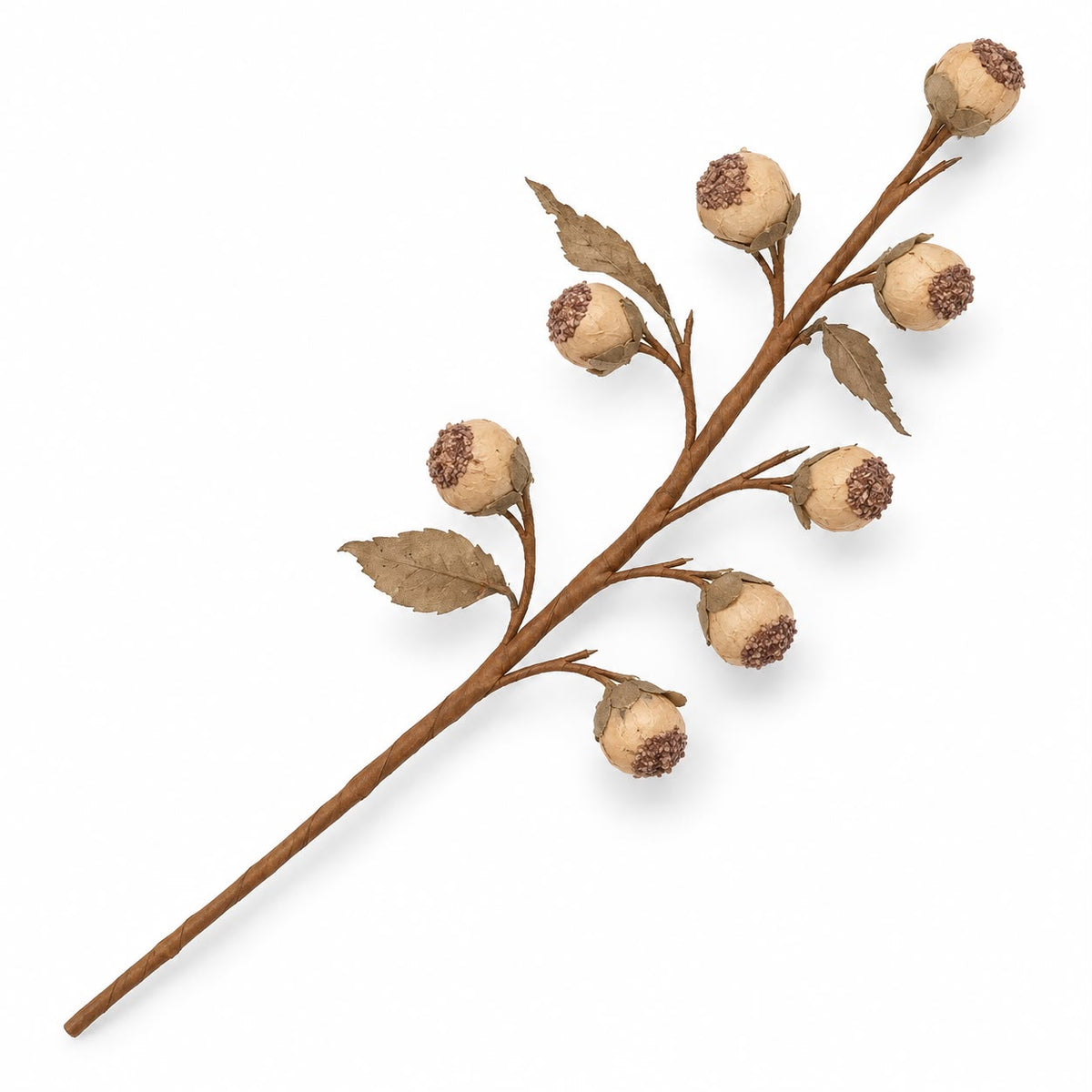 Artificial Beige Berry Stem
