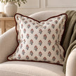 Chloe Burgundy Print Cushion Cover