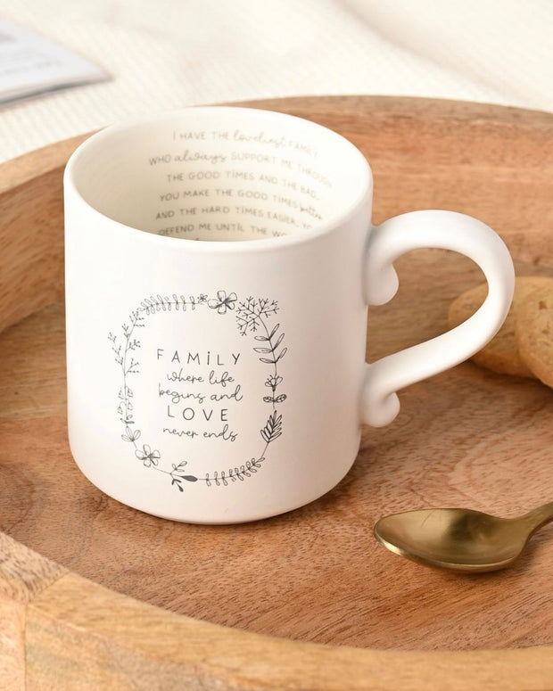 Beige Moments Mug - Family - Neutral Ceramic Coffee Cup