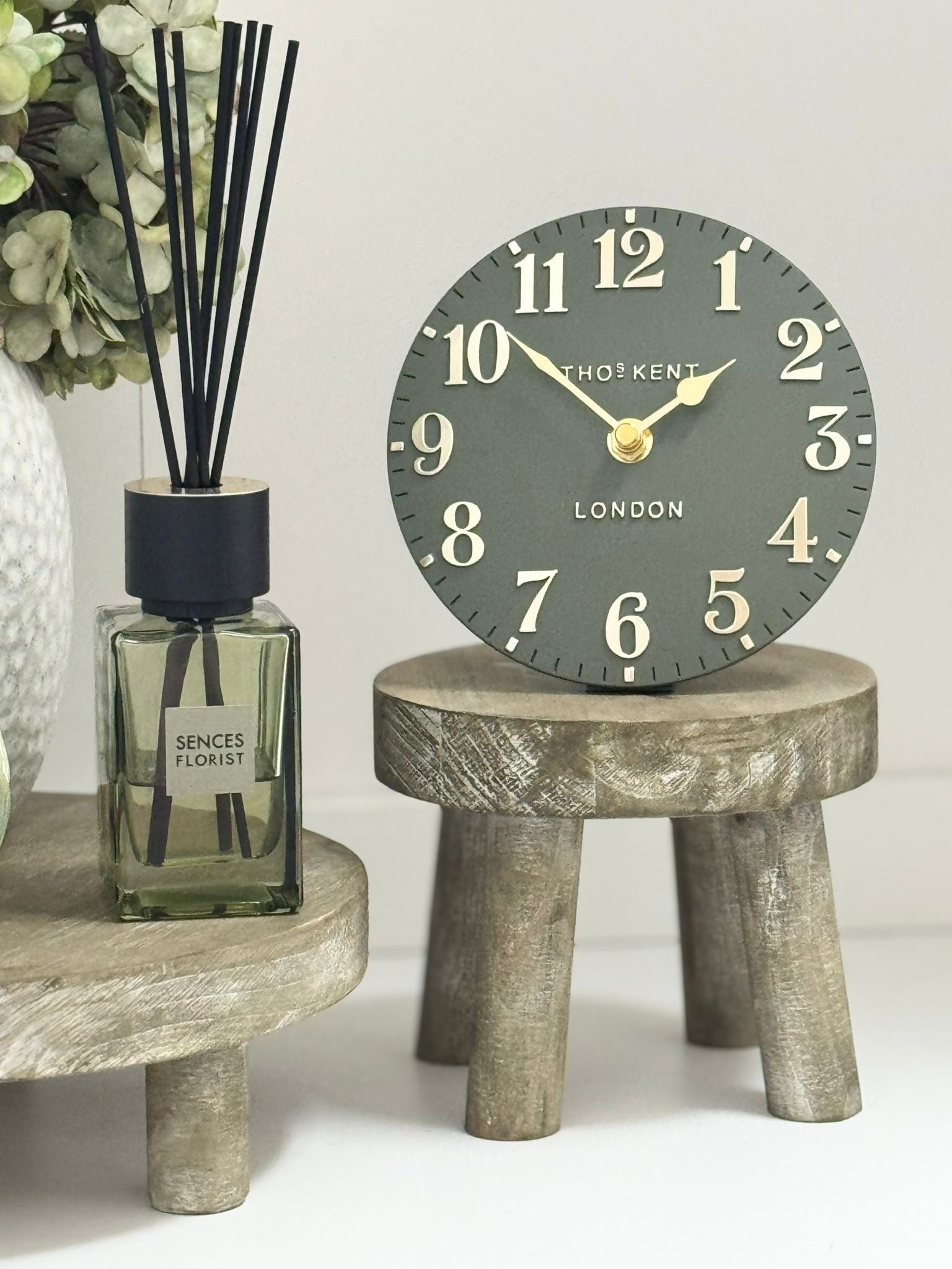 Natural wooden round rustic display riser by Gisela Graham, small or large home decor piece, showcasing a smooth, handcrafted wooden surface.