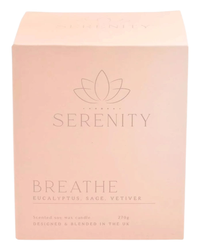Serenity Breathe Candle 270g Eucalyptus Sage & Vetiver