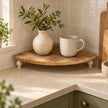 Natural Wooden Rustic Display Corner Bench