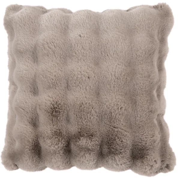Beige Luxury Faux Fur Cushion