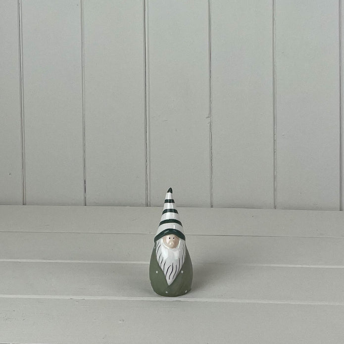 Sage Green And White Ceramic Gonk