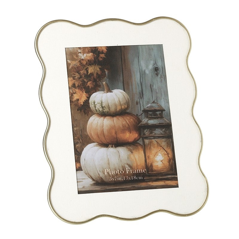 Metal Gold Edge Pumpkin Photo Frame